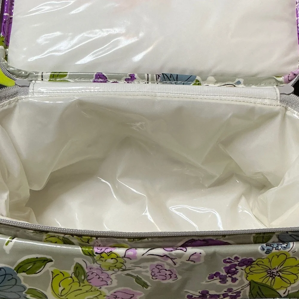 Vera Bradley Floral Lunch Bag in Purple and Green